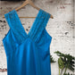 Turquoise Retro Slip Dress Size 12-14