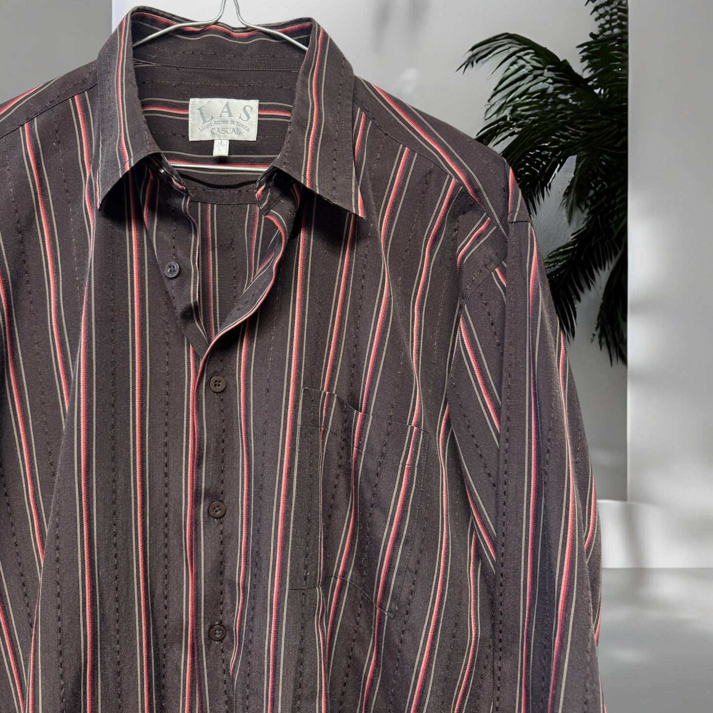 Las Striped Shirt Size Large