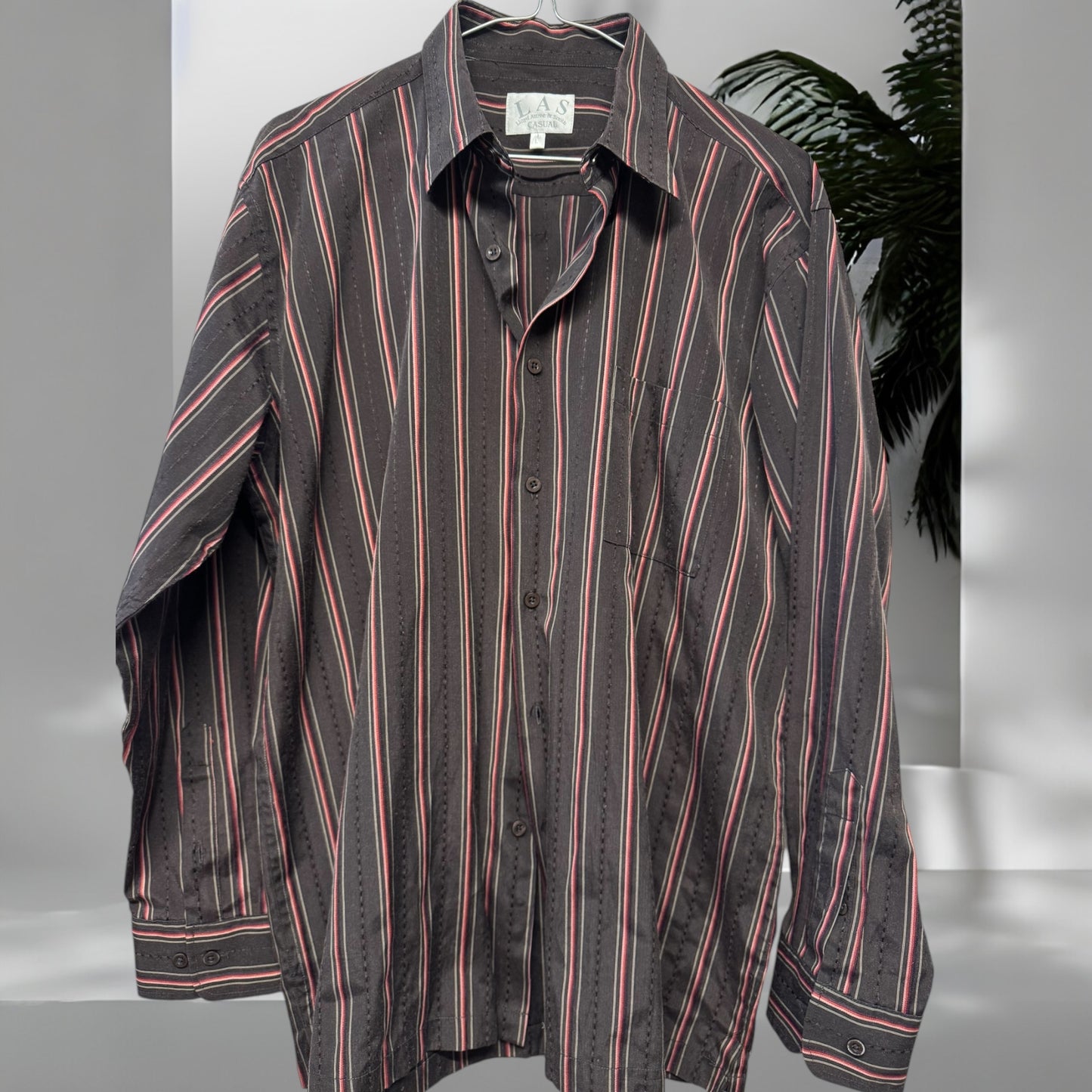 Las Striped Shirt Size Large