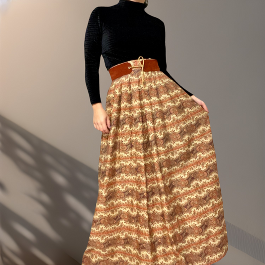 Woodstock Pleated Maxi Skirt